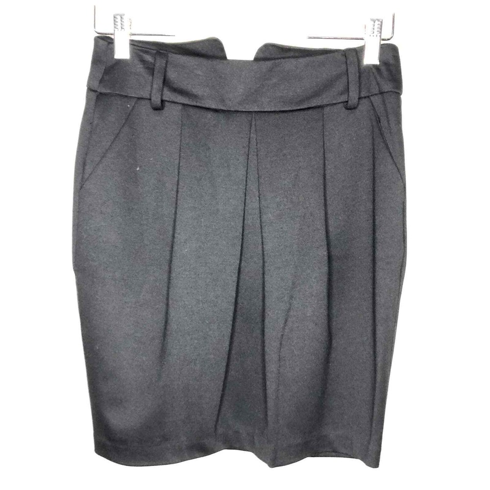 XOXO Pleated Pencil Skirt Women Small Black Stretch Draped Workwear Casual New
